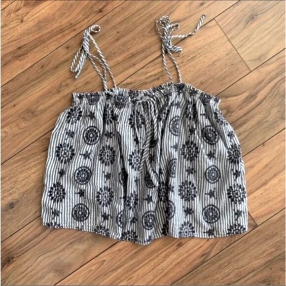 Aerie Navy/White Embroidered Cami - Picture 1 of 5